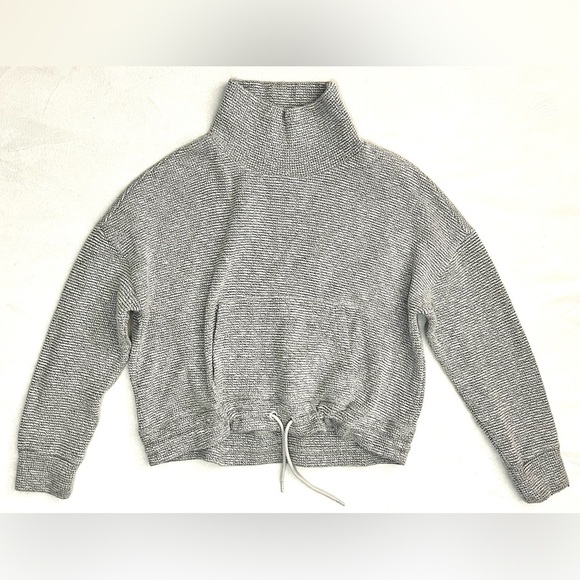90 Degree By Reflex Sweaters - 90 Degrees by Reflex Women’s Gray Cotton Blend Crop Cowl Neck Sweater XL